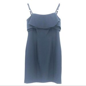 KARL LAGERFELD Size 2 Navy Blue Ruffle Dress